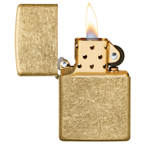 Зажигалка Zippo Regular Tumbled Brass 49477 Фото 2